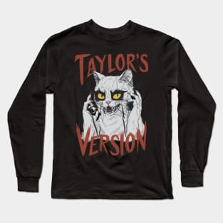 death metal taylors cat version Long Sleeve T-Shirt